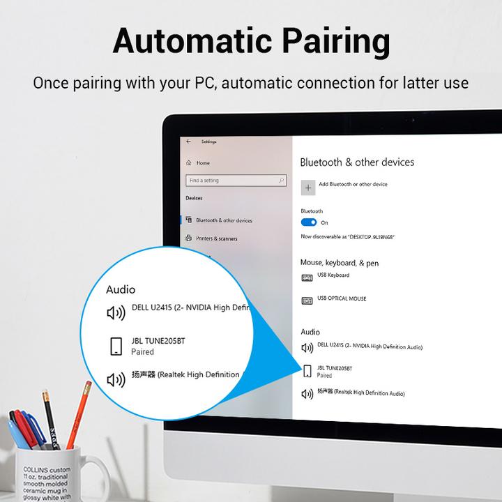 Image du produit Vention Adaptateur USB Bluetooth 5.0 CDSB0 (black) (Emetteur & Récepteur)