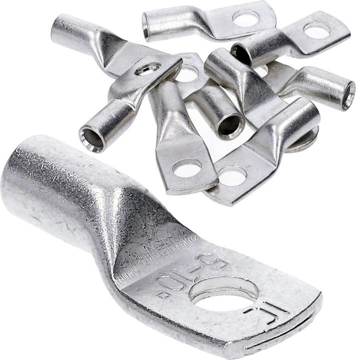 Produktbild Kalitec 10 Stück HR10-5 Handelsübliche Rohrkabelschuhe 10mm² M5 I ohne Sichtloch I Made in Germany