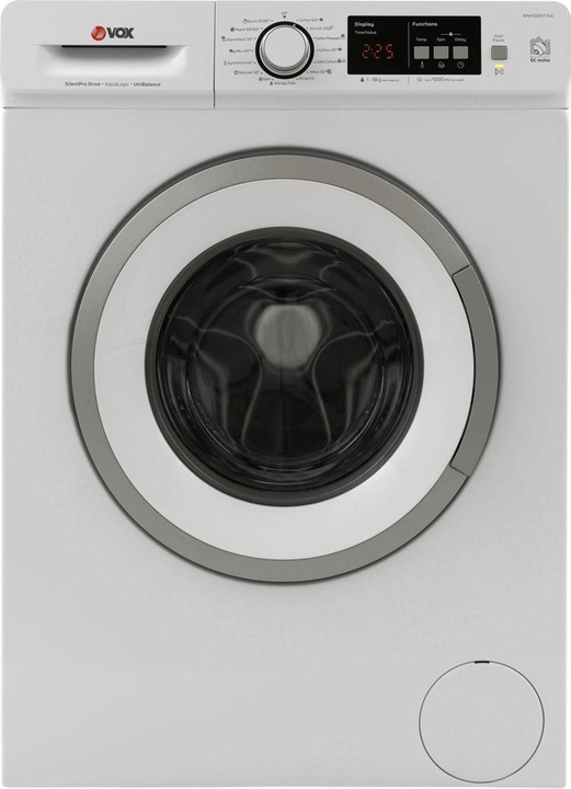 Actual product image Vox Waschmaschine WMI 1080-T15A (A, 8 kg, 1000 o/min, 15 Stück, Inverter) (8 kg, Left)