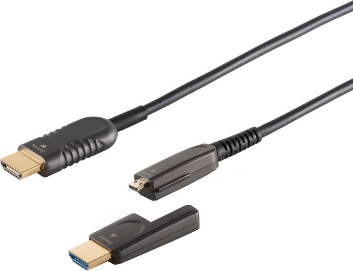Actual product image Shiverpeaks S/CONN maximum connectivity HDMI connection cable-Optical HDMI installation cable set, 4K, 7.5m (7.50 m, HDMI, 2.0)