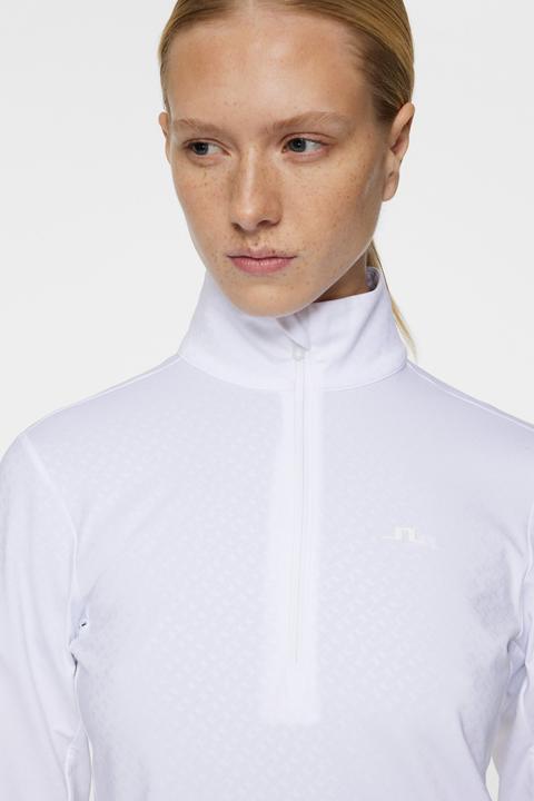Produktbild J. Lindeberg Lauryn Quarter Zip Mid Layer Damen Weiss (S)