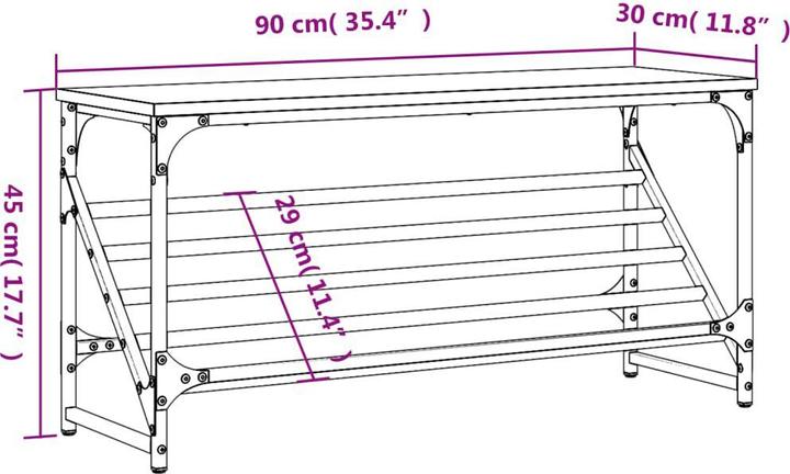 Produktbild vidaXL Schuhregal (90 x 30 x 45 cm)