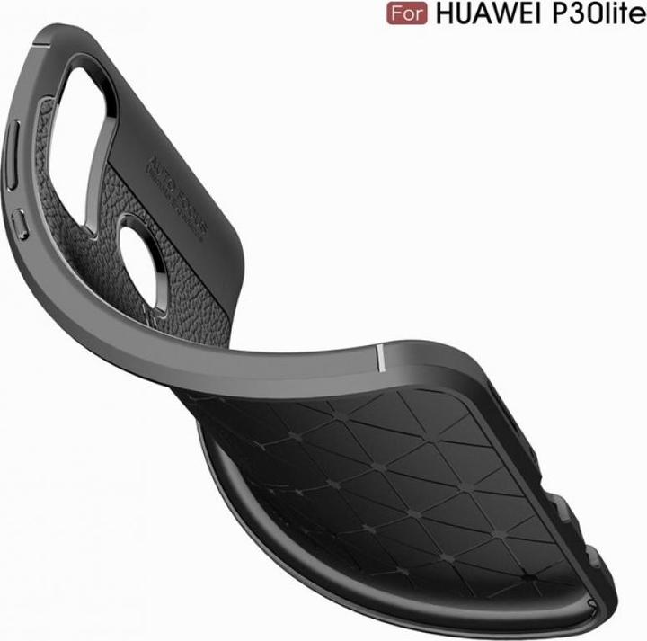 Actual product image Screenguard Huawei P30 Lite Sleeve Leather Design TPU Cover (Huawei P30 Lite)