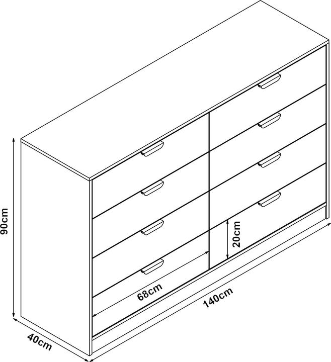 Produktbild En.Casa Varkaus (140 x 40 x 90 cm)