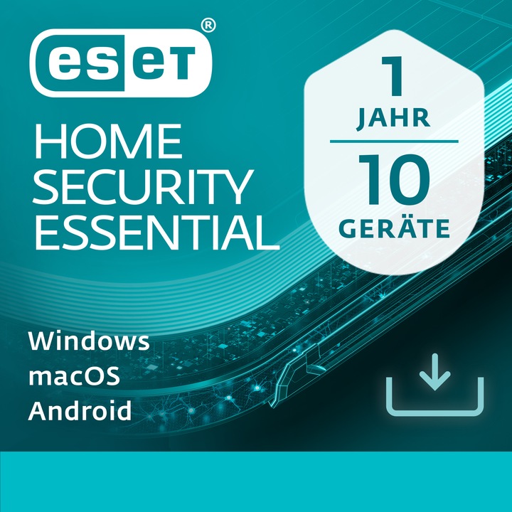 Produktbild ESET Home Security Essential 10U1Y Download Code (1 User, 10 Geräte/User, 12 Monate)