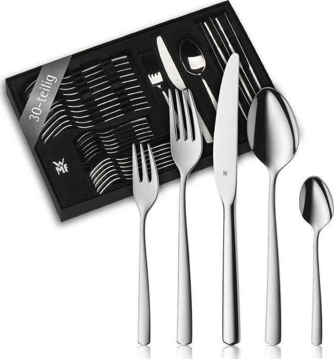 Productafbeelding WMF Bestekset 6 personen Boston 30st Monobloc Messen Roestvrij Staal Gepolijst (30 Pcs., Bestekset)