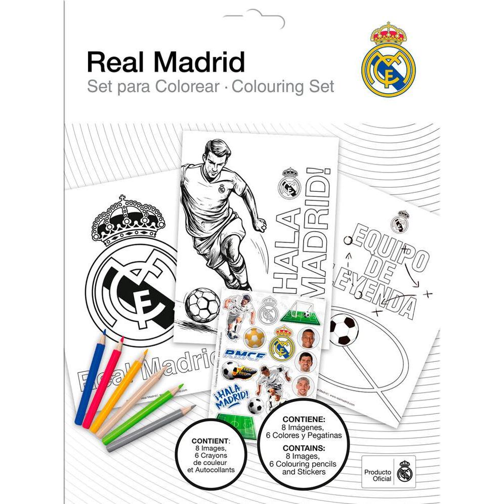 Kids Licensing, Sticker, Real Madrid Sticker Colouring set