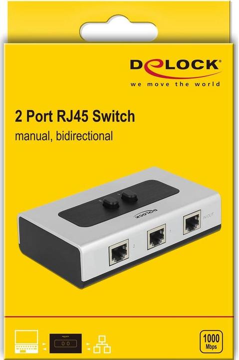 Produktbild Delock Gigabit LAN Switchbox 2Port manuell (3 Ports)