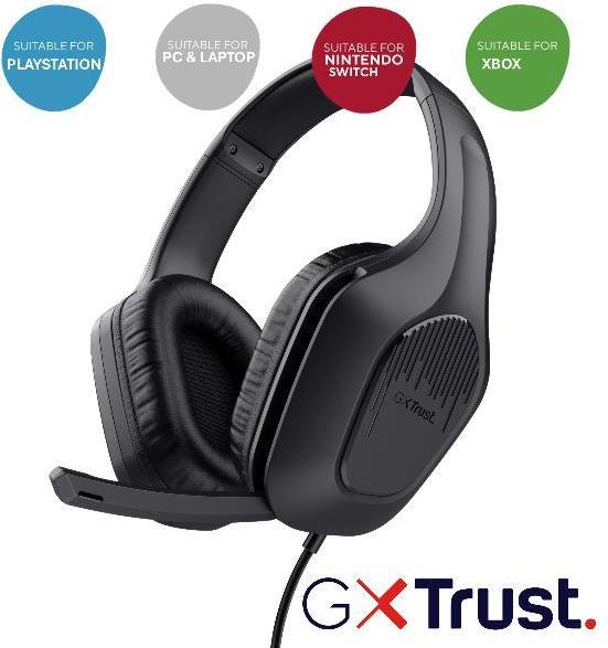 Produktbild Trust GXT415 ZIROX HEADSET – BLACK (Kabelgebunden)