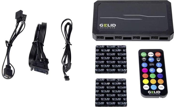 Immagine prodotto Gelid RF-RGB-MP-02 Ambra 8 PRO Bundle PC fan controller (L x H x P) 130 x 17 x (120 mm, 5 x)