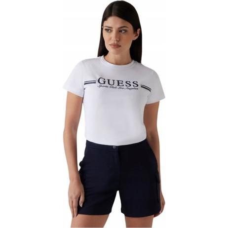 Guess, Donne, Maglietta, Damen T-Shirt T-Shirt Weiss, Bianco, (L)