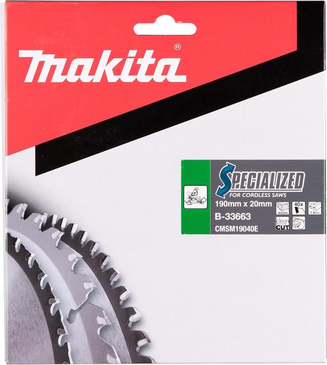 Produktbild Makita MAKBLADE Sägeb. 190x20x40Z