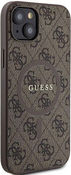 Produktbild Guess GUHMP14SG4GFRW iPhone 14 / 15 / 13 6.1" brązowy/brown hardcase 4G Collection Leather Metal Log (Apple iPhone 14)