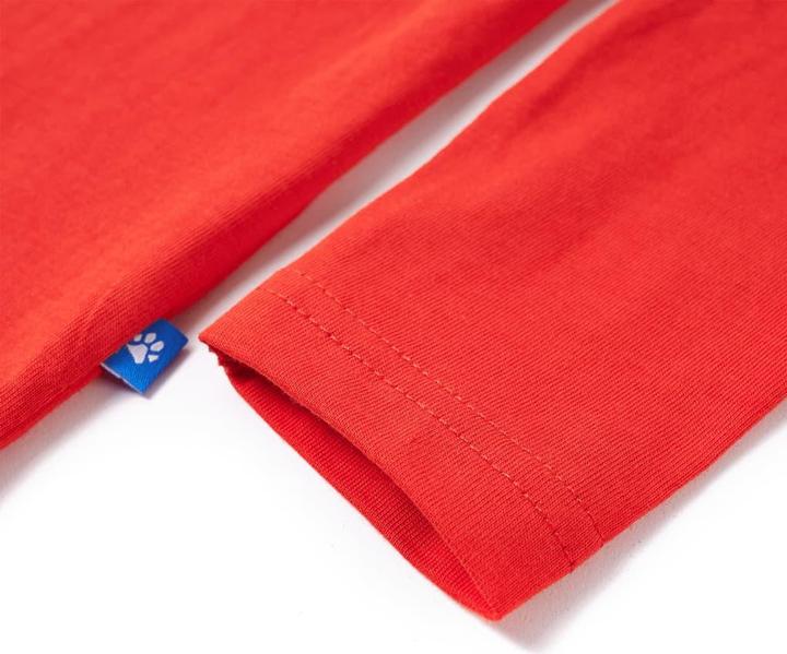 Produktbild vidaXL Kinder-Langarmshirt Rot 116,Material: 100 % Baumwolle,Farbe (116)