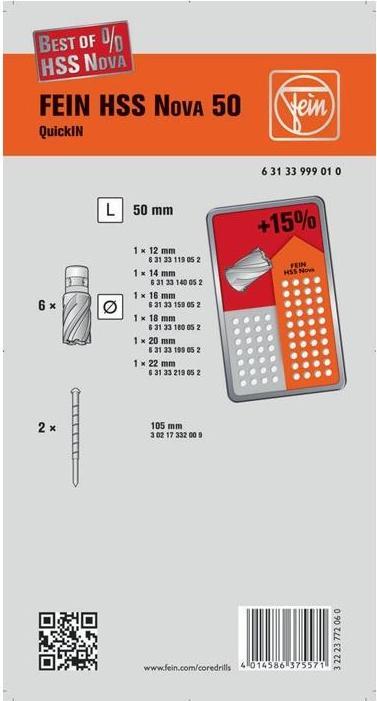 Image du produit Fein Set de carottage 63133999010 1 S (12-22 mm)