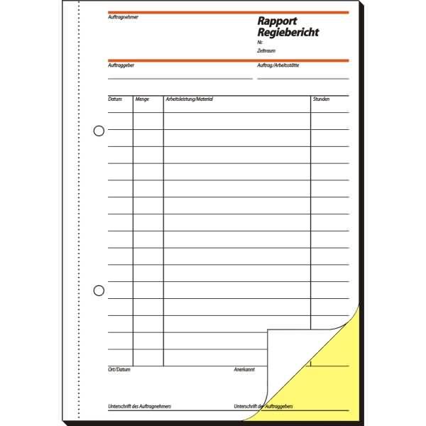 Produktbild Sigel RAPPORT/REGIEBERICHT,A5,2X40BL (80x)