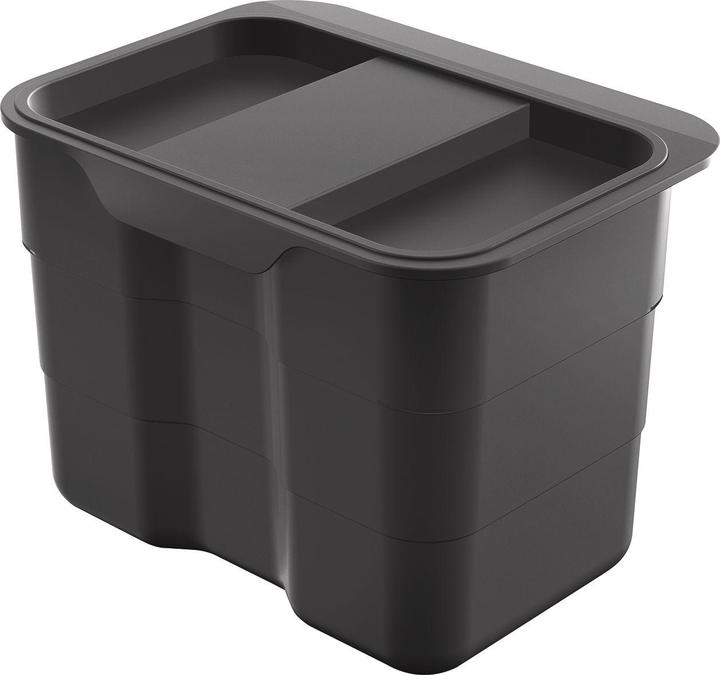 Actual product image Ninka Hook-on waste bin bioBin plastic dark grey (4.20 l)
