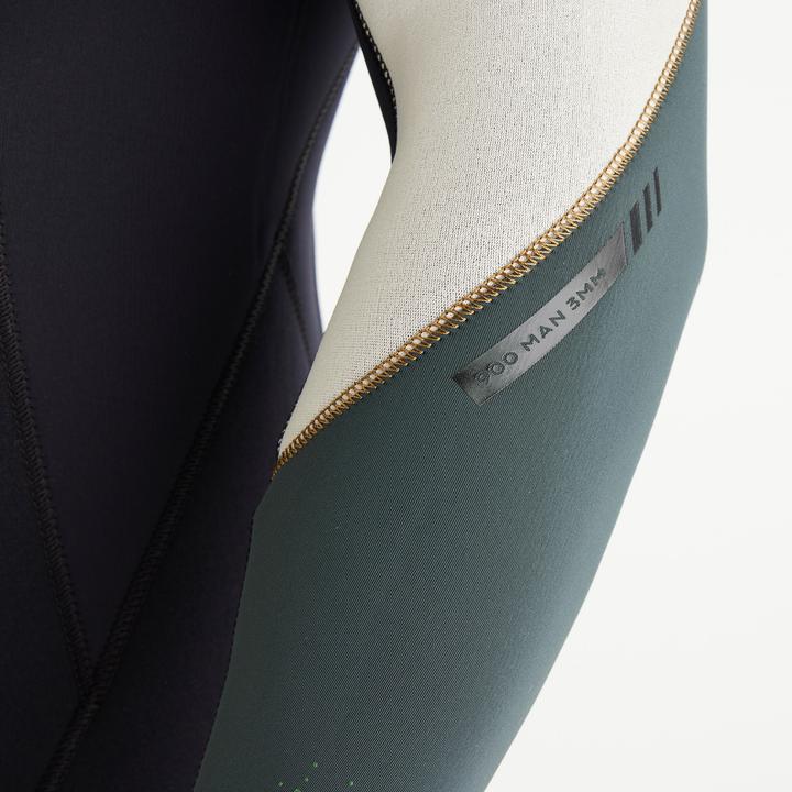 Image du produit Subea Combinaison plongée Homme néoprène 3mm - SCD 900 Kaki Noir (3 mm, M)