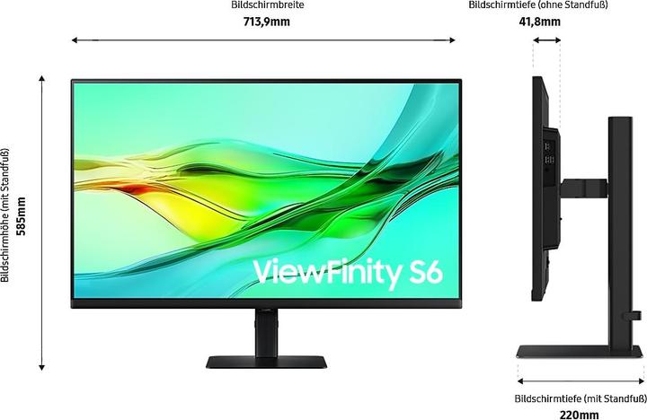 Actual product image Samsung ViewFinity S6 - S60UD (2560 x 1440 pixels, 32")