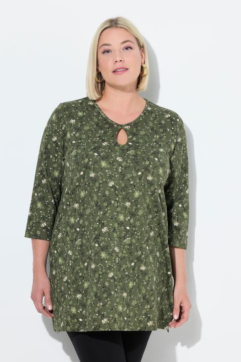 Immagine prodotto Ulla Popken Longshirt, A-Linie, Rundhalsausschnitt, 3/4-Arm (62)