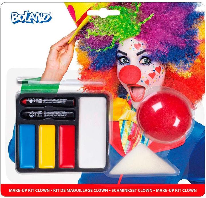Image du produit Boland Kit de peinture visage clown avec nez de clown