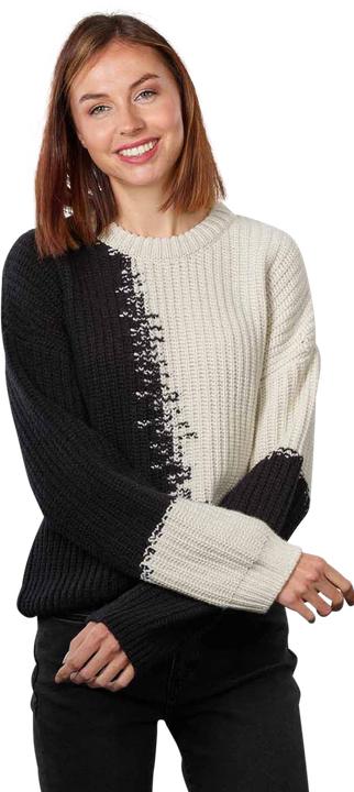 Actual product image Armedangels Long Sleeve Miyaar Pullover Round Neck Black/Oat (L)