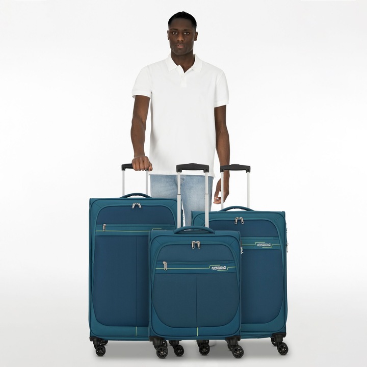 Actual product image American Tourister Deep Dive 4 Rollen Kofferset 3-teilig mit Dehnfalte (217 l, XL (from 140l))