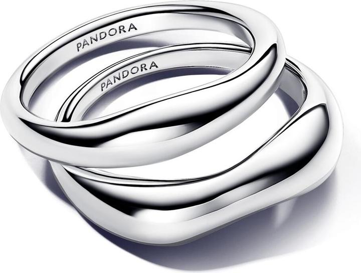 Actual product image Pandora Organically shaped stacking rings (56, 925 Silver)