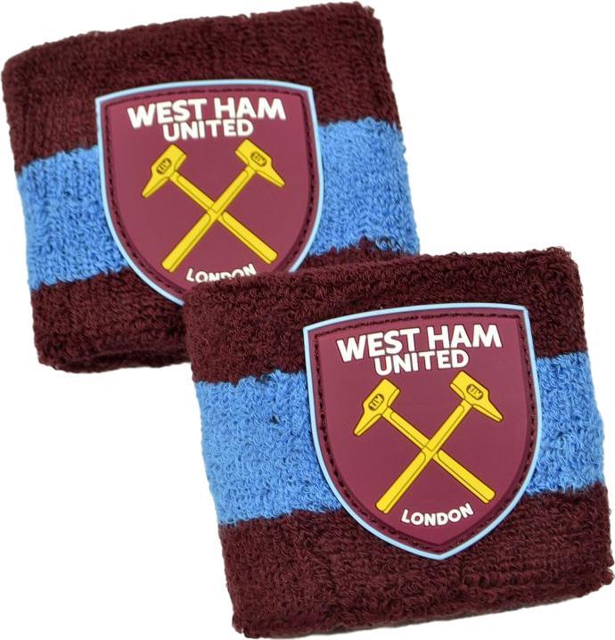 Produktbild West Ham United FC Adult Crest Baumwollarmband (2er Pack) (100% synthetisches Material)