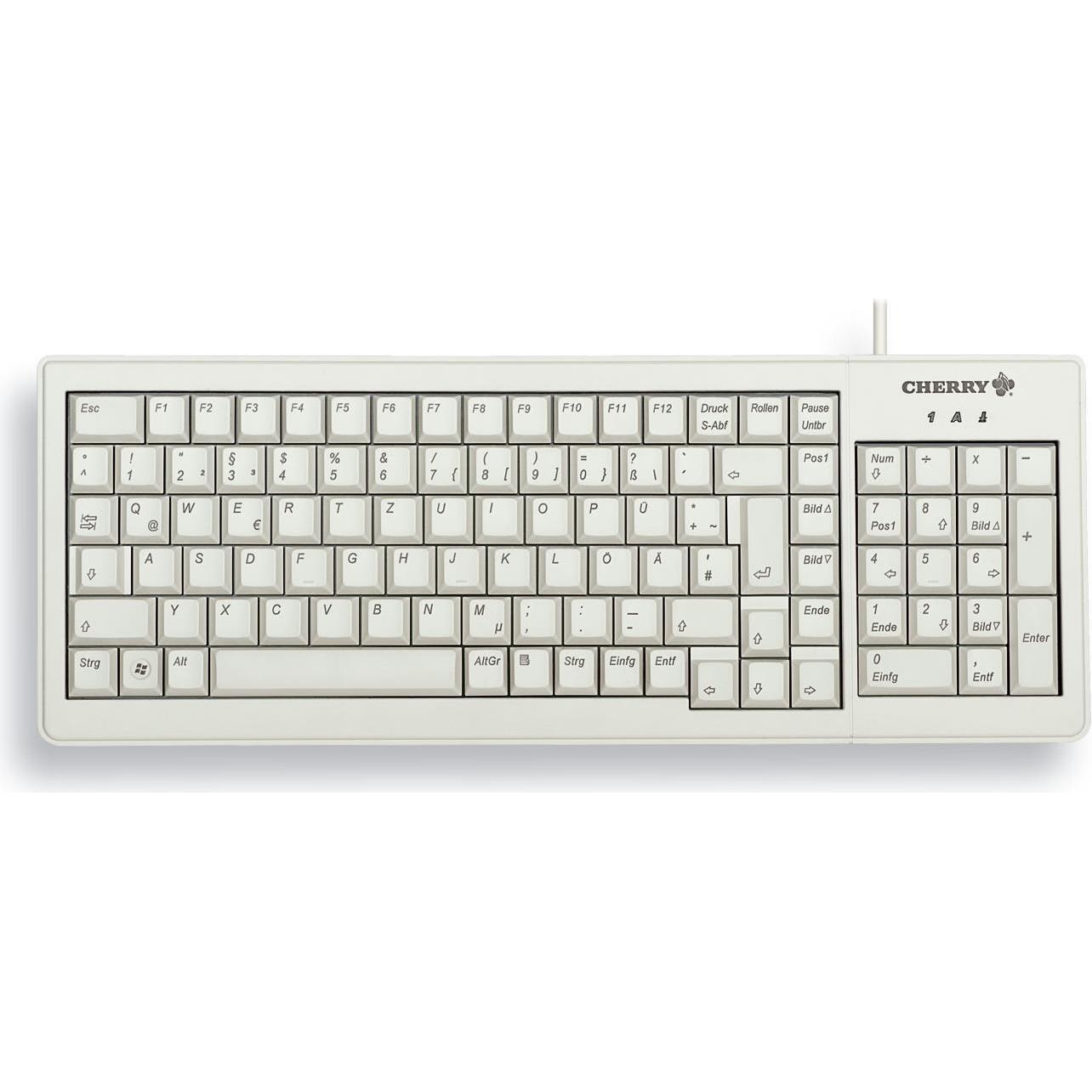 CHERRY XS Complete Keyboard (DE, Kabelgebunden), Tastatur, Grau