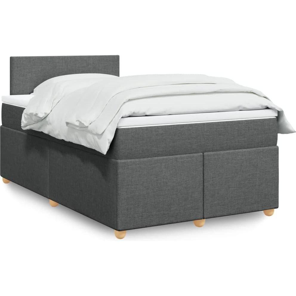 VidaXL, Bett, Bo x springbett mit Matratze 120 x 190 cm Stoff (120 x 190 cm)