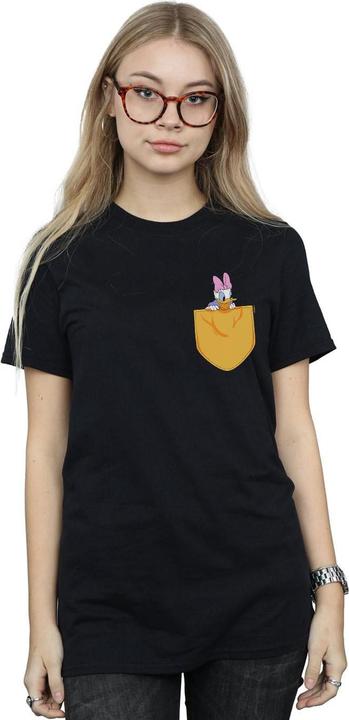 Actual product image Disney Womens/Ladies Daisy Duck Faux Pocket Cotton Boyfriend T-Shirt (L)