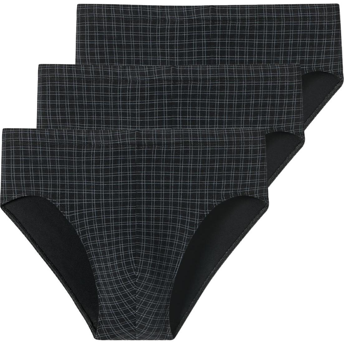 Schiesser, Herren, Unterhosen, 3er Pack Cotton Casual Organic Cotton Mini Slip / Unterhose, Schwarz, (M, 3er Pack)