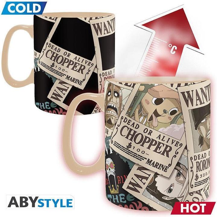 Actual product image ABYstyle ONE PIECE-Mug Heat-Wanted.ABYMUGA444 (460 ml, 1 x)