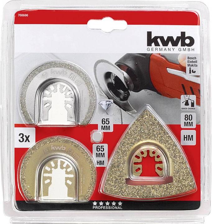 Actual product image kwb Multitool 3 pieces