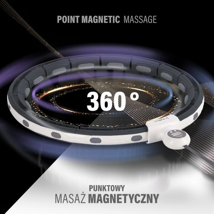 Image du produit HMS Hhm15 Hula Hoop Noir Avec Aimant Et Poids + Compteur (100 cm, 400 g)