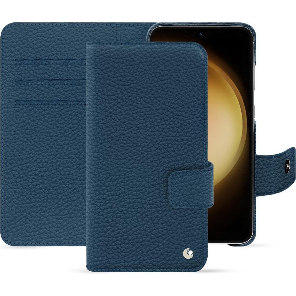 Noreve Lederschutzhülle Samsung Galaxy S23+ (Samsung Galaxy S23+), Smartphone Hülle, Blau