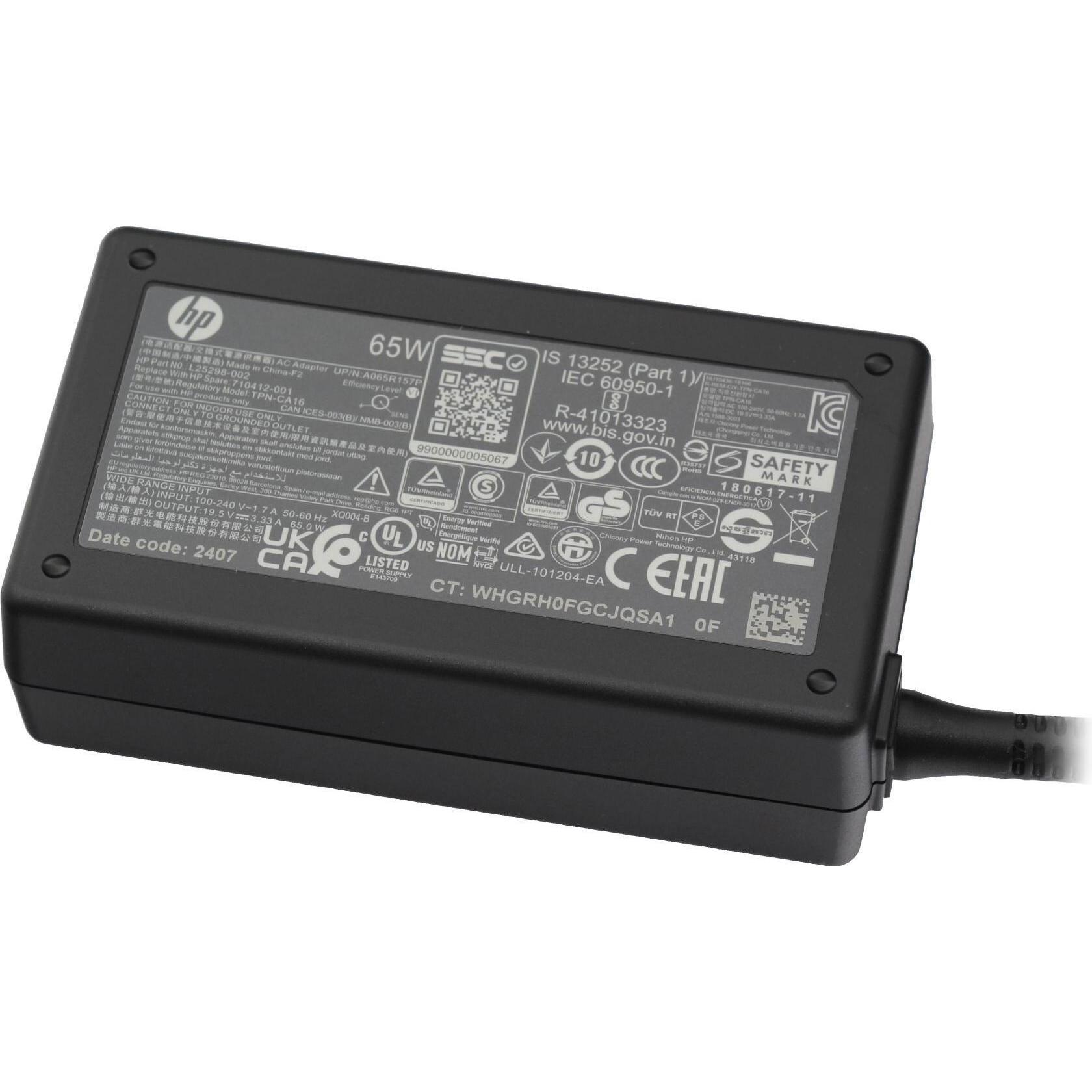 HP L25298-002 (65 W), Notebook Netzteil, Schwarz