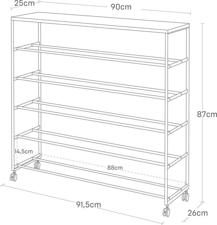 Immagine prodotto Yamazaki Torre (90.50 x 27.50 x 7.50 cm)