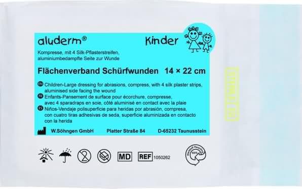 Actual product image Söhngen aluderm children's abrasion dressing small, single, sterile packed (1 x)