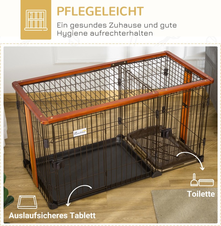 Actual product image PawHut Dog cage with tray