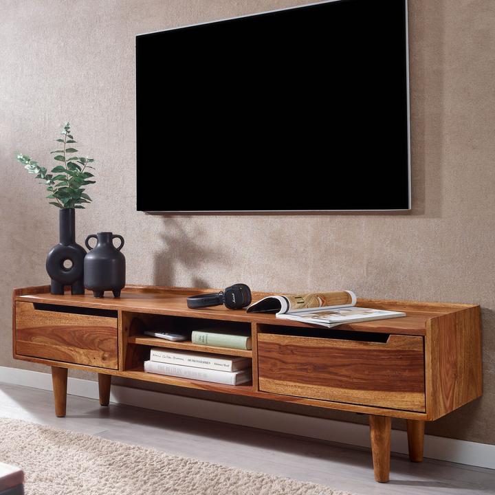 Produktbild FineBuy Lowboard Sheesham Braun