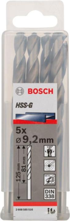Image du produit Bosch Professional Zubehör Foret hélicoïdal PRO Metal HSS-G, 9,2 x 81 x 125 mm (9,2 mm)
