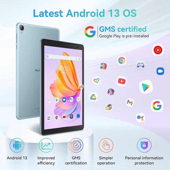 Actual product image Blackview Tab 50 (8", 128 GB, Twilight Blue)