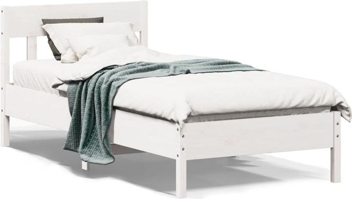 Actual product image vidaXL Bett mit Kopfteil Kiefer (90 x 190 cm)