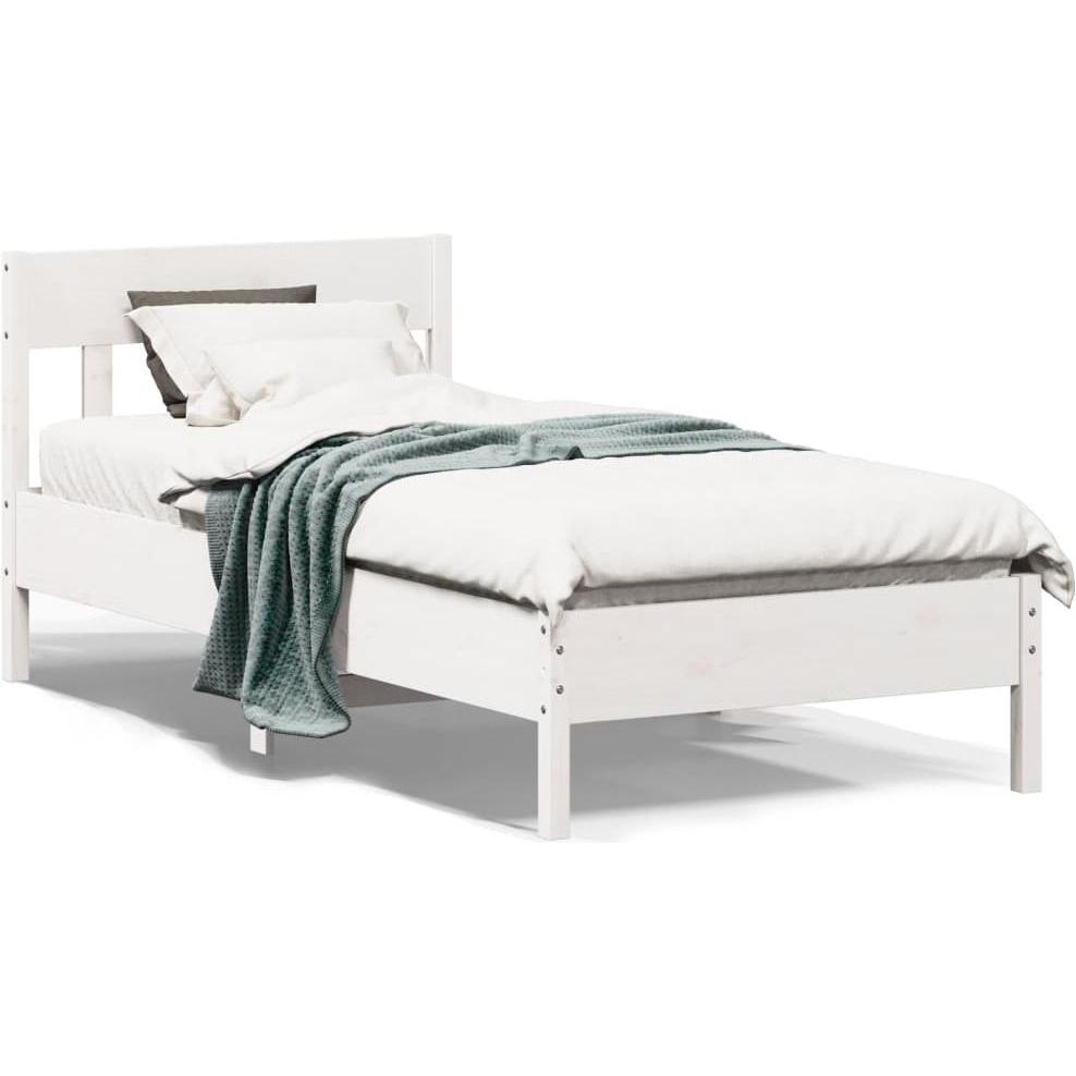 VidaXL, Bett, Bett mit Kopfteil Kiefer (90 x 200 cm)