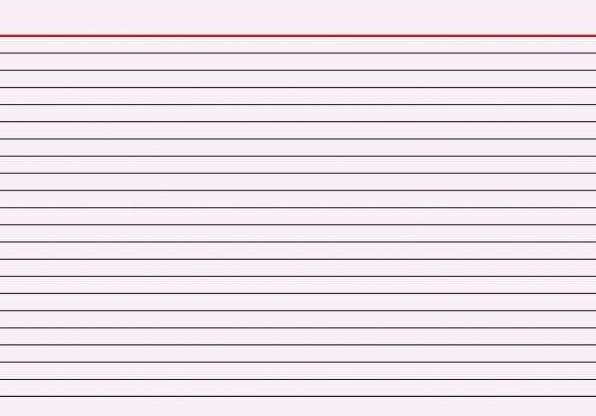 Index card DIN A5 landscape lined red 100 pcs./pack. (A5, 180 g/m²)