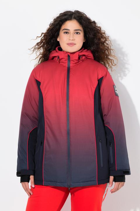 Immagine prodotto Ulla Popken Giacca Performance impermeabile con gradiente di colore e paraneve (50, 52)