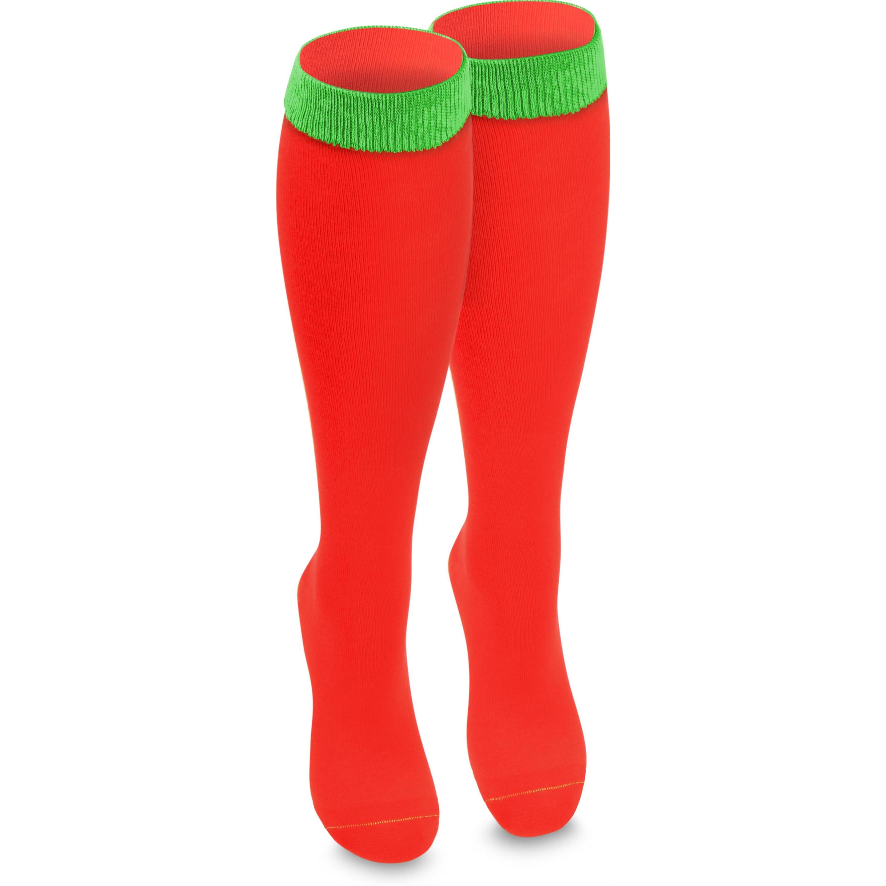Thumbnail - Normani, Herren, Socken, 1 Paar Kniestrümpfe Bi-Color, Rot, (Einzelpack, 39 - 42)