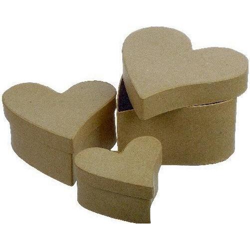 Hobby2you Pap buet hjerter 3ass.(13,5x15,5cm-9x10,5cm)